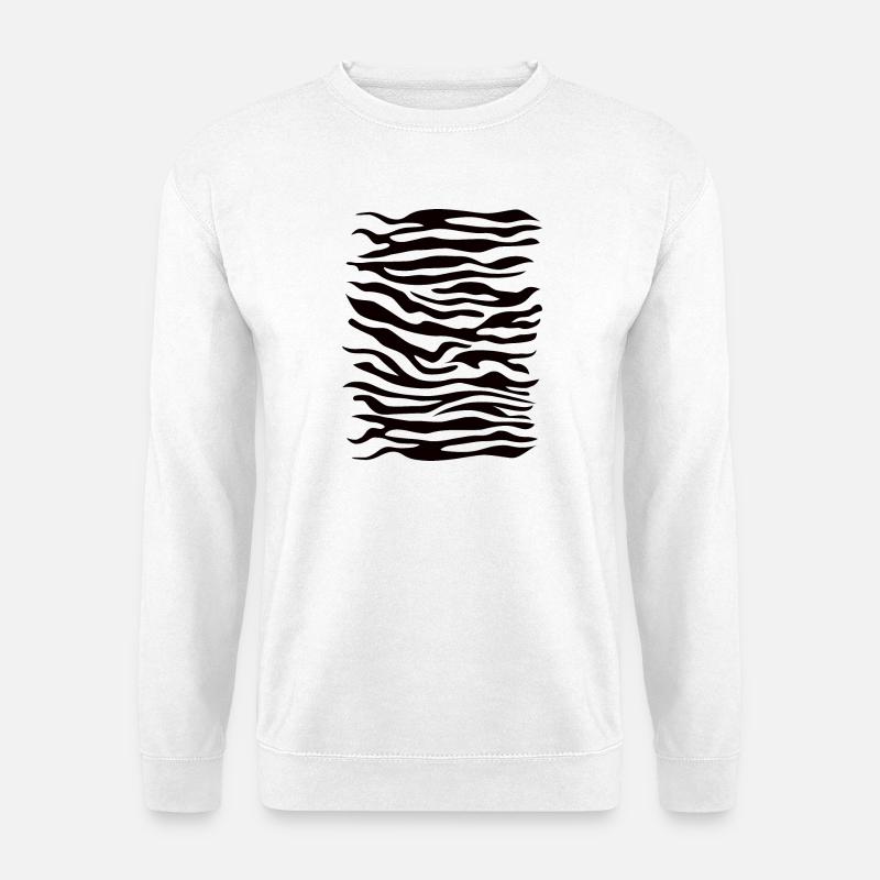 Zebra pattern black - Unisex Sweatshirt - white