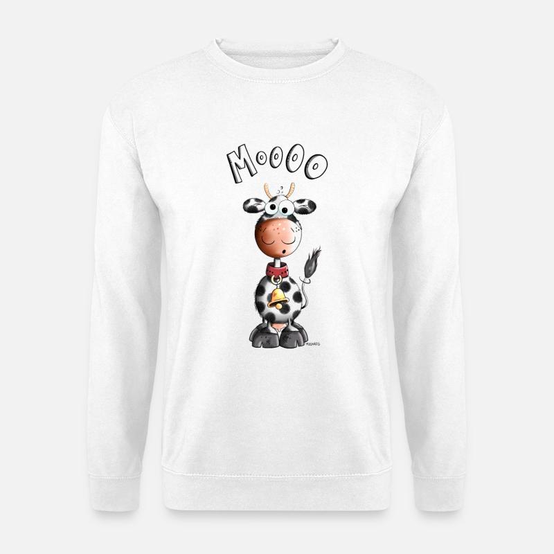 Da steht die Moooo Kuh - Unisex Pullover - Weiß