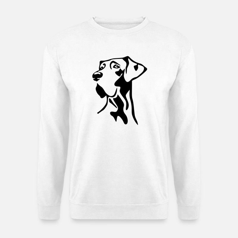 Great Dane head - Unisex Sweatshirt - white