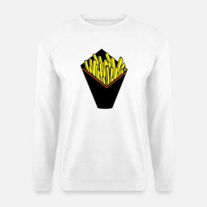 POMMES FRITES HORN - Unisex Pullover - Weiß