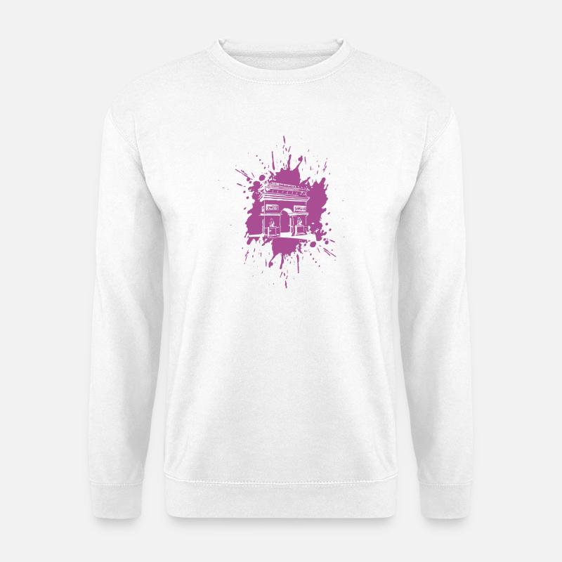 Arc de triomphe | Triumpfbogen Paris | Splash - Unisex Pullover - Weiß