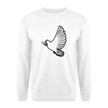 Colombe de la paix transparente - Sweat-shirt Unisexe - blanc - Devant