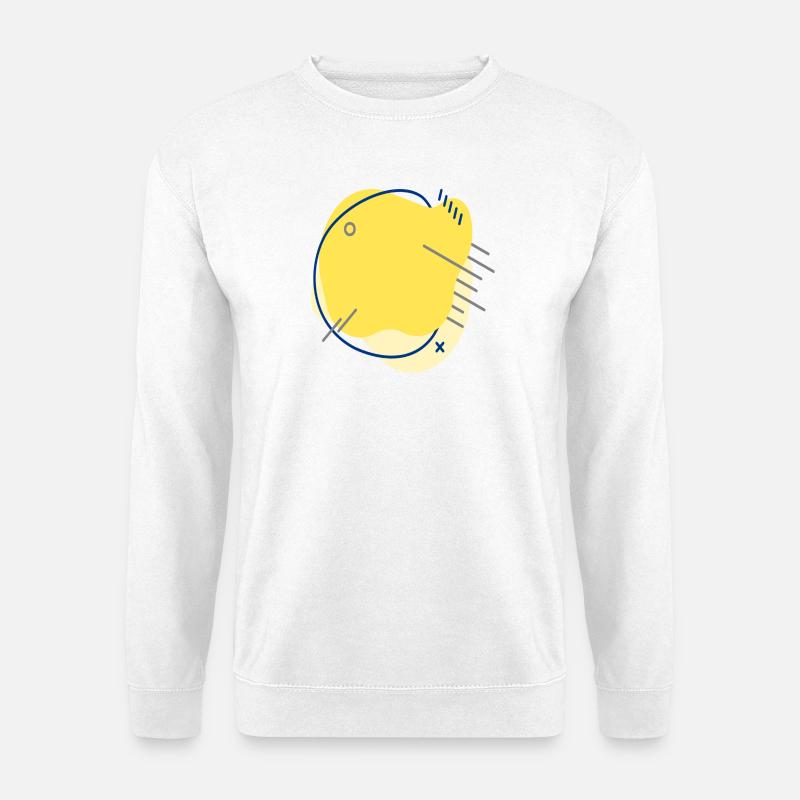 Gelber Fisch Momo - Unisex Pullover - Weiß