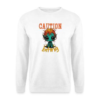 Attention vif - Sweat-shirt Unisexe - blanc - Devant