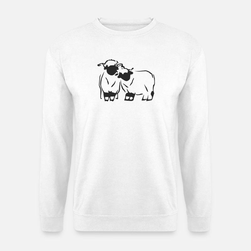 Walliser Schwarznasen - Freunde - Unisex Pullover - Weiß