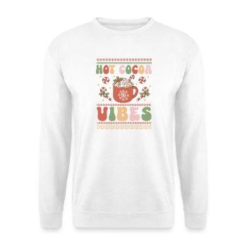 Hässlicher Weihnachtspullover - Unisex Pullover - Weiß - Vorne - Alina (178cm) & Michal (187cm)