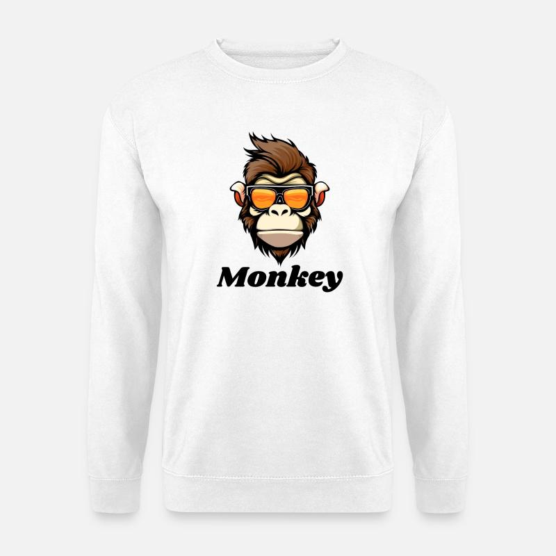 monkey, monkey, primate - Unisex Sweatshirt - white
