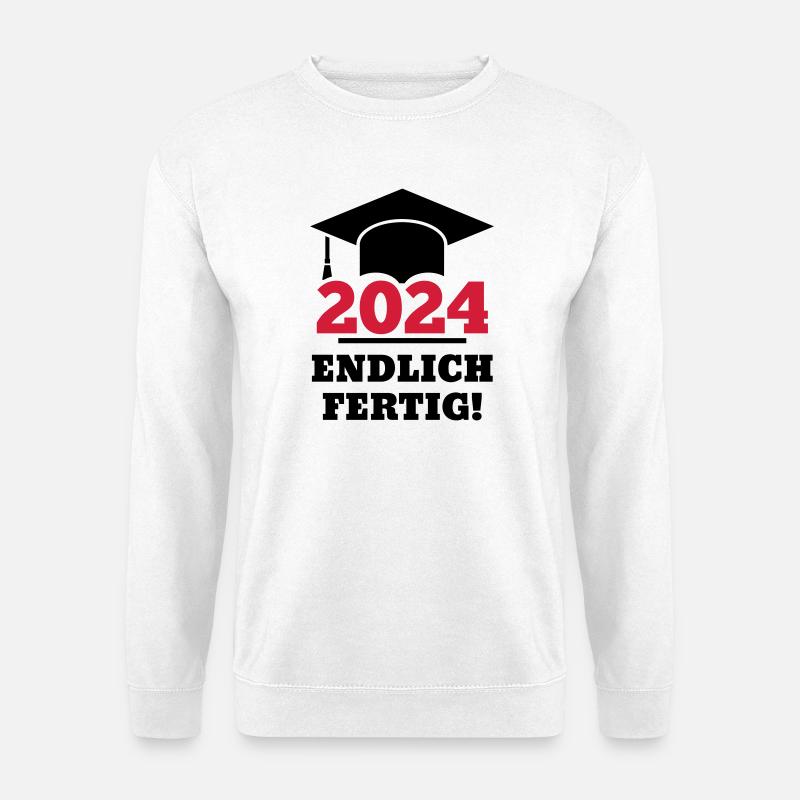 Doktorhut 2024 - Geschenk Studenten Endlich Fertig - Unisex Pullover - Weiß