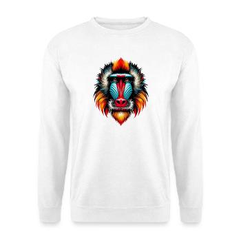Mandrill-Affe - Unisex Pullover - Weiß - Vorne