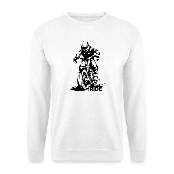 Course de Moto Caferacer Ride Biker Streetfighter - Sweat-shirt Unisexe - blanc - Devant