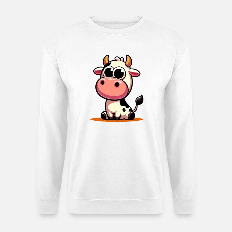 Kuh - Unisex Pullover - Weiß