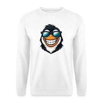 Cool Penguin Sunglasses Summer Grin Fun - Unisex Sweatshirt - white - Front