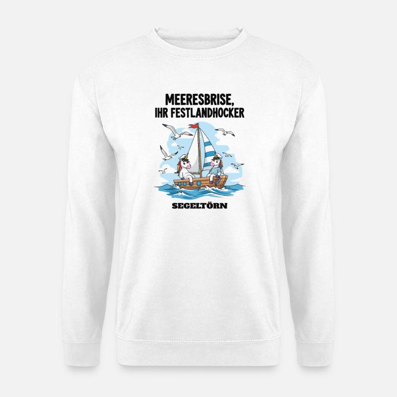 Einhorn-Segeltörn - Unisex Pullover - Weiß