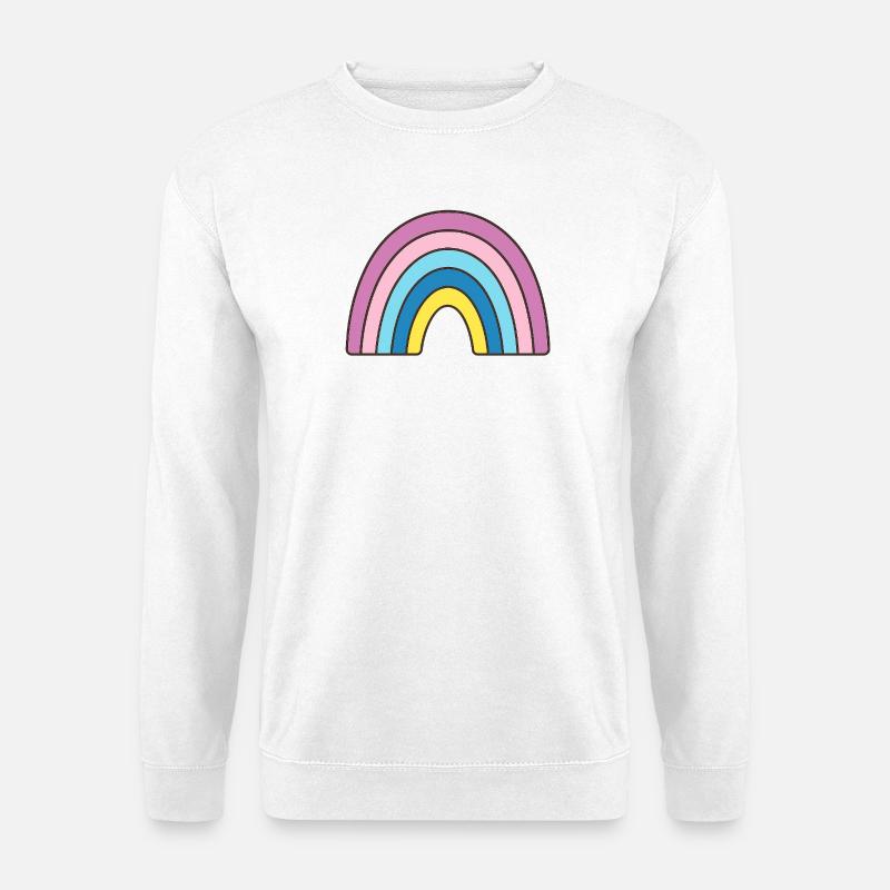 Pastell Regenbogen Design - Unisex Pullover - Weiß