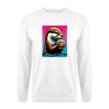 loutre - Sweat-shirt Unisexe - blanc - Devant