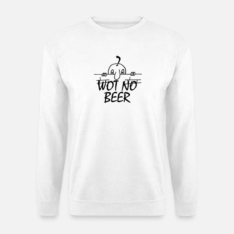 WOT NO BEER (SCHWARZ) - Unisex Pullover - Weiß