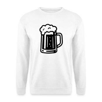 Tasse de bière symbole de bière - Sweat-shirt Unisexe - blanc - Devant