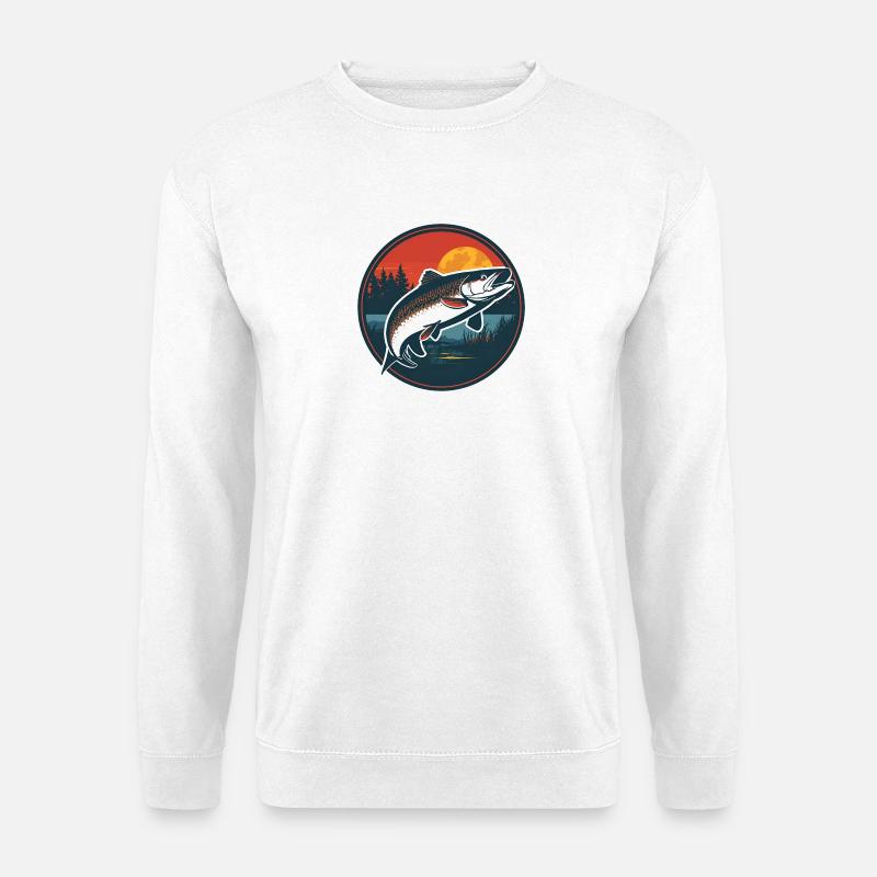 Fisch im Naturdesign - Unisex Pullover - Weiß