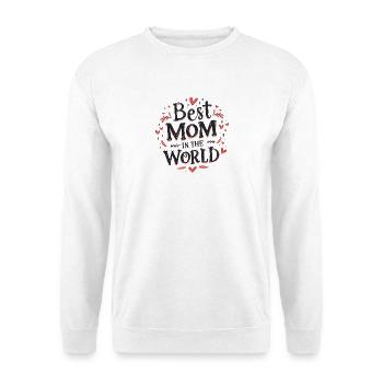 Meilleur design de figurine Mom World - Sweat-shirt Unisexe - blanc - Devant