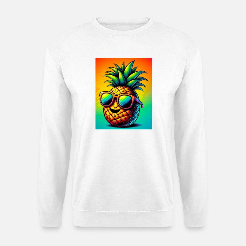 Ananas - Unisex Pullover - Weiß