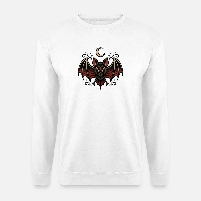 Moon Bat Night Magic - Unisex Sweatshirt - white