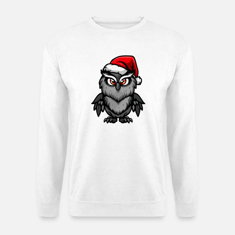 Eule Weihnachten - Unisex Pullover - Weiß
