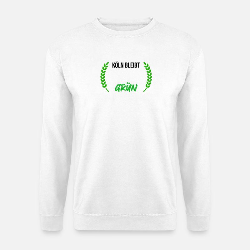 Koeln_bleibt_gruen_-_kranz_ - Unisex Pullover - Weiß