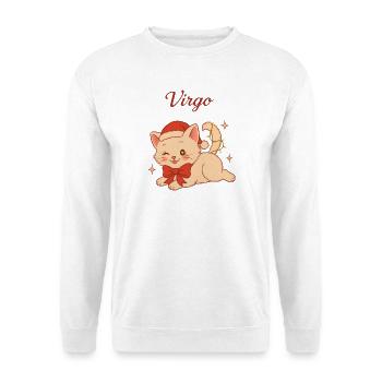 Virgo Katzenzauber Weihnacht - Unisex Pullover - Weiß - Vorne - Alina (178cm) & Michal (187cm)