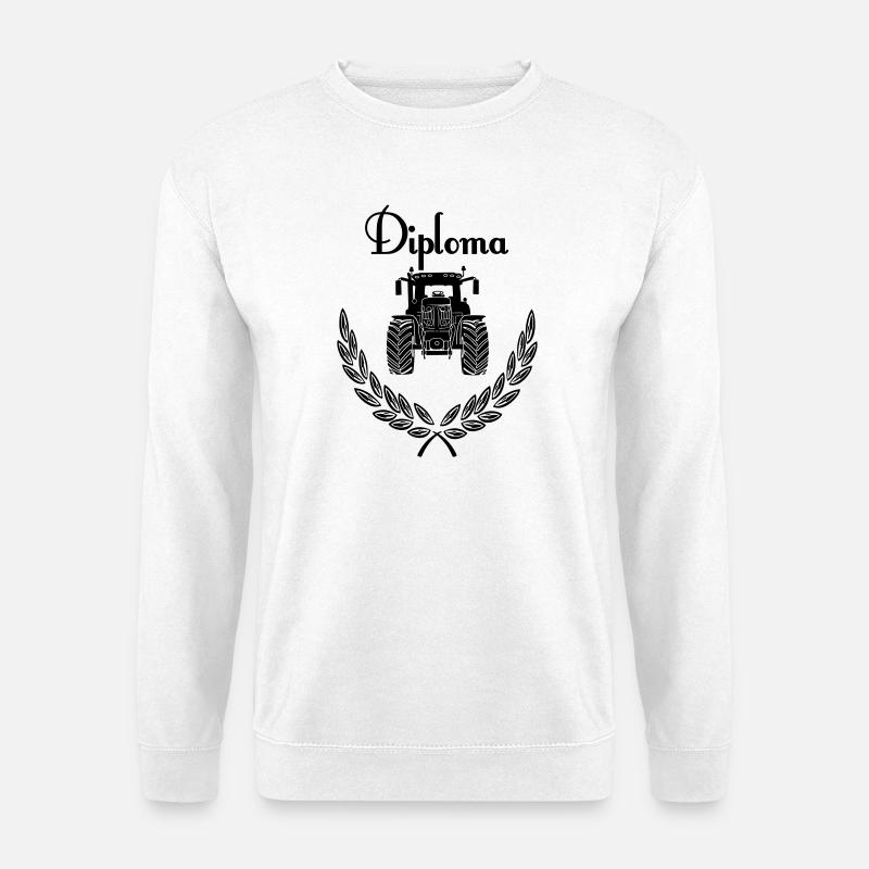 Diplom-Traktor - Unisex Pullover - Weiß