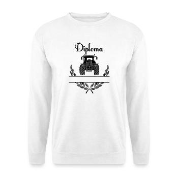 Diploma Tractor – Namespace - Unisex Sweatshirt - white - Front