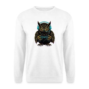 Jeux d’animaux Jeux de hibou Drôle de chouette - Sweat-shirt Unisexe - blanc - Devant
