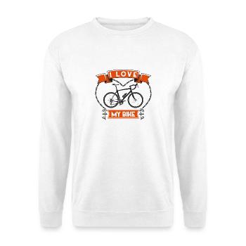 J’aime Mon Vélo – I Love My Bike - Sweat-shirt Unisexe - blanc - Devant