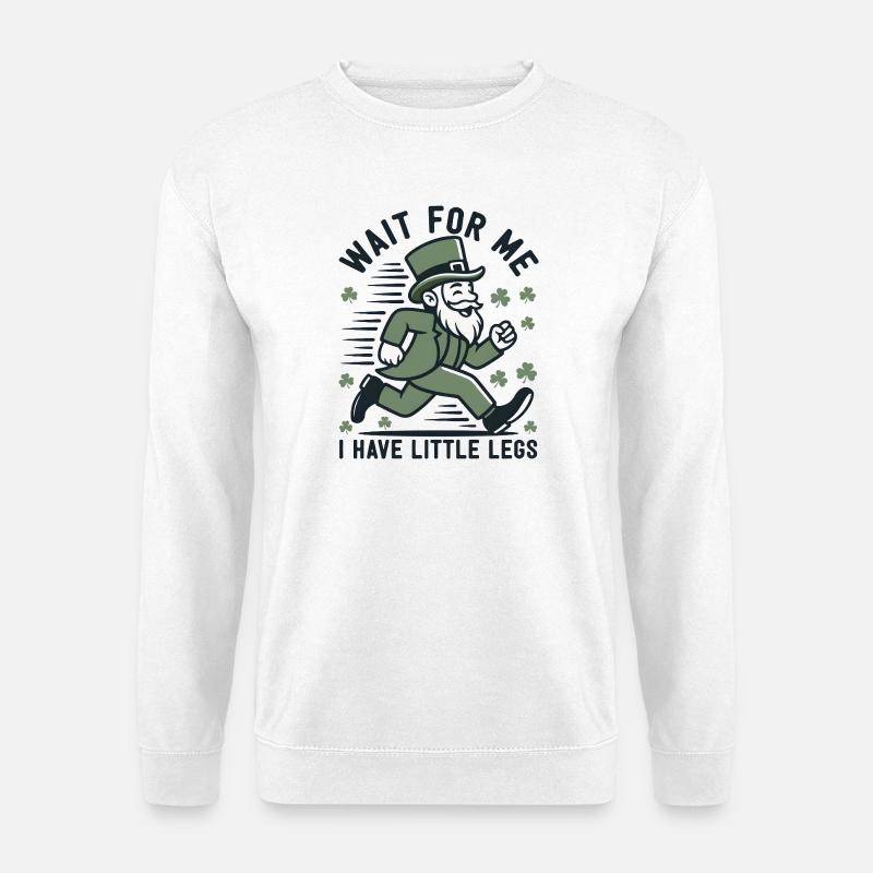 Leprechaun auf der Flucht - Unisex Pullover - Weiß