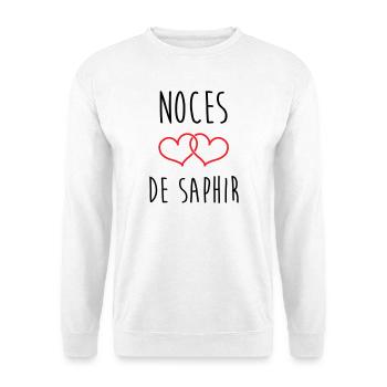 Sapphire Wedding 16 Years of Marriage - Unisex Sweatshirt - white - Front