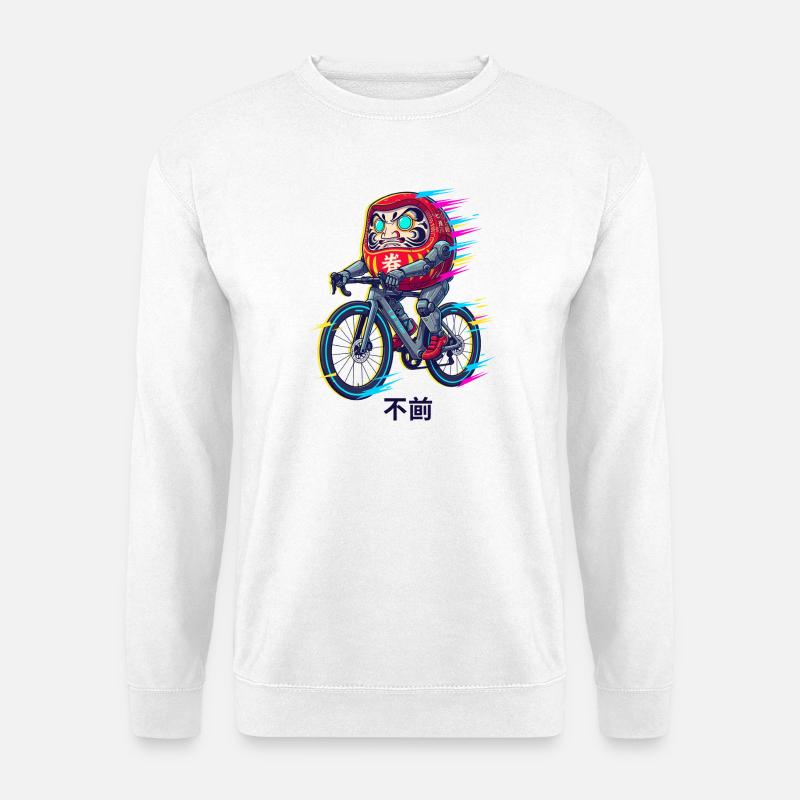 Daruma Radfahrer-Neonsprint - Unisex Pullover - Weiß