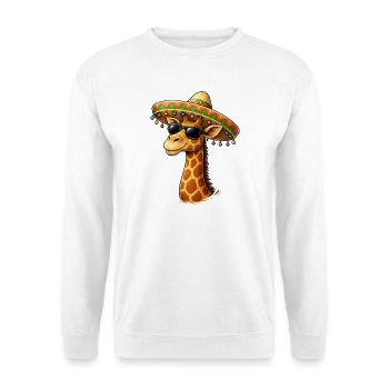 Giraffe in sombrero and sunglasses - Unisex Sweatshirt - white - Front