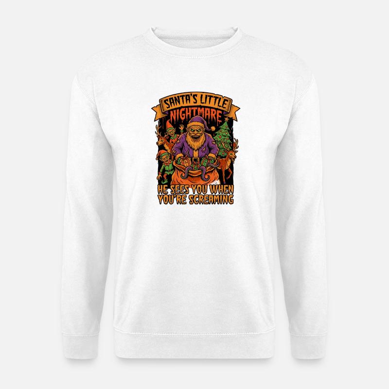 Santa’s Little Nightmare Horror - Unisex Pullover - Weiß