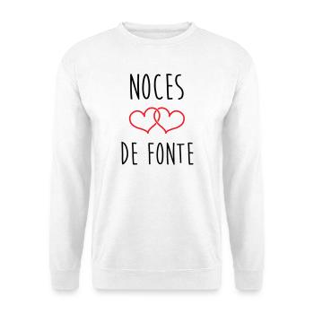 noces de Fonte 73 ans de mariage - Sweat-shirt Unisexe - blanc - Devant