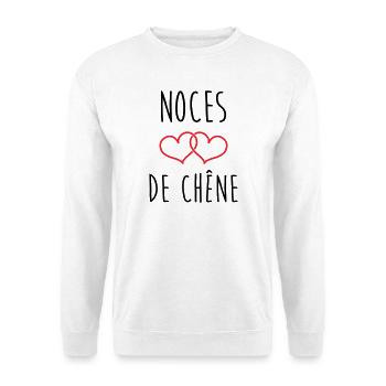 noces de Chêne 80 ans de mariage - Sweat-shirt Unisexe - blanc - Devant