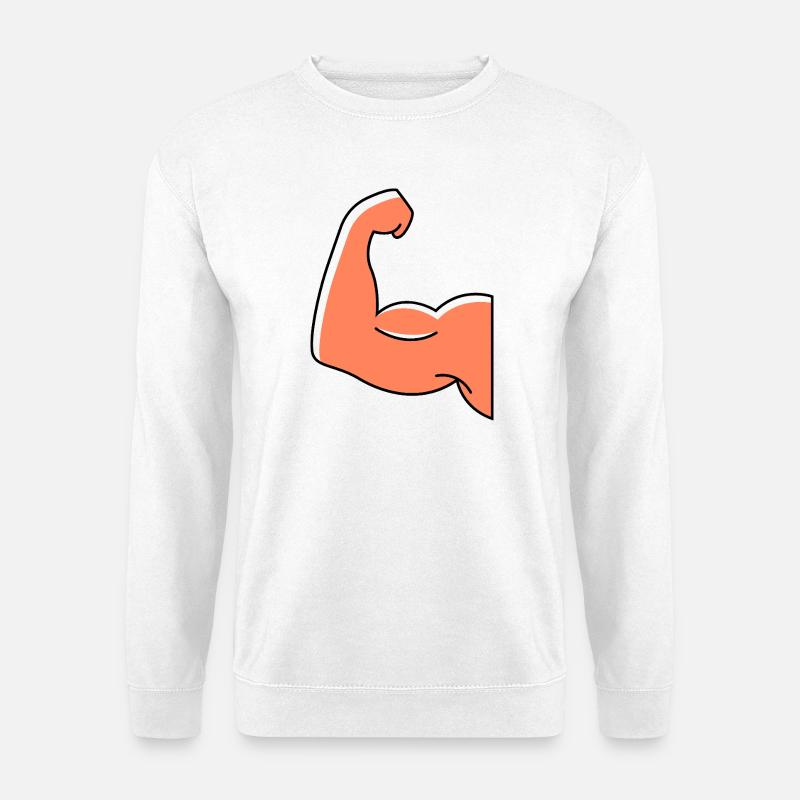 Muskeln hantel icon - Unisex Pullover - Weiß