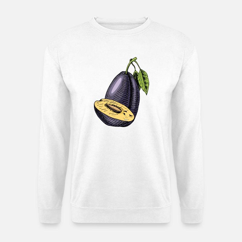 Plum fruit - Unisex Sweatshirt - white
