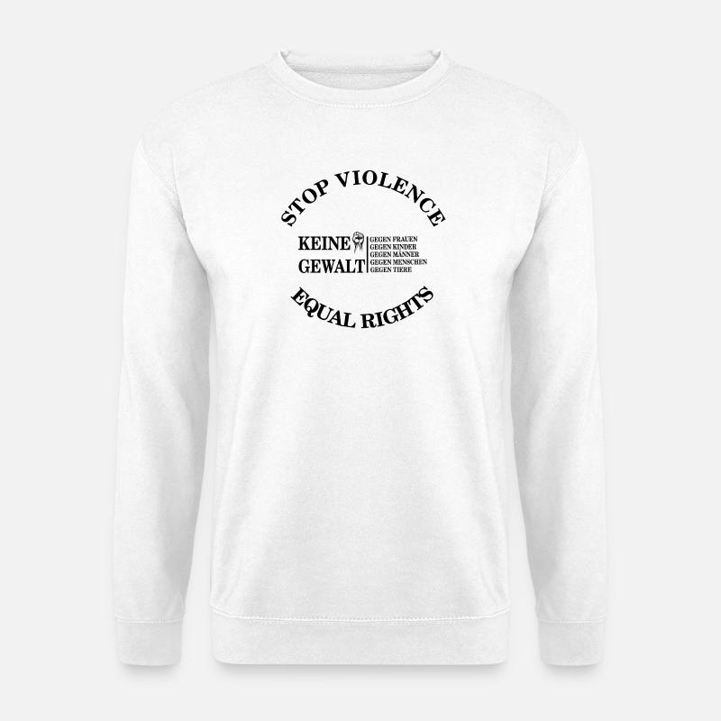 Stop Violence against women - Unisex Pullover - Weiß