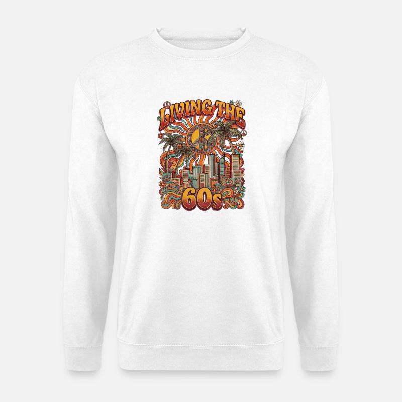 60s Hippie Life - Unisex Pullover - Weiß