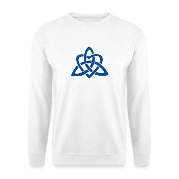 Blue Celtic Knot Heart - Unisex Pullover - Weiß - Vorne