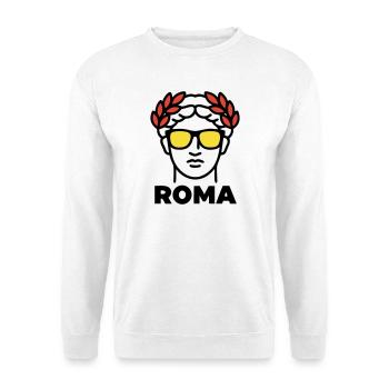 Rom Statue Sonnenbrille Italien Urlaub - Unisex Pullover - Weiß - Vorne