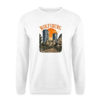 Vintage Wolfsburg Skyline Historic Wolfsburg - Unisex Sweatshirt - white - Front