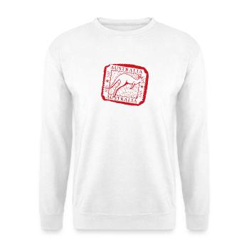 Estampe de timbres kangourou australiens - Sweat-shirt Unisexe - blanc - Devant