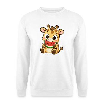 Cute Giraffe Cartoon Kawaii Cookie Enjoy - Unisex Sweatshirt - white - Front