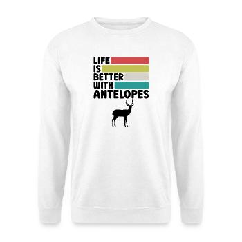 Antelope Humor Safari Africa - Unisex Sweatshirt - white - Front
