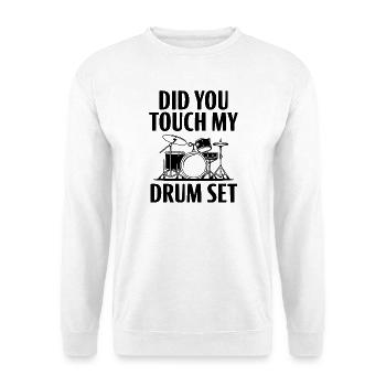 As-tu touché à ma batterie - Sweat-shirt Unisexe - blanc - Devant